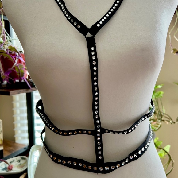 NWOT Victorias Secret strappy rhinestone sequin lingerie - Picture 6 of 10